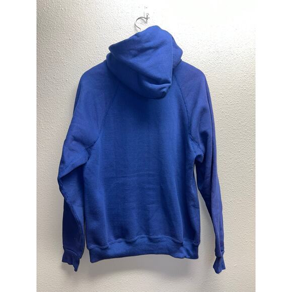 Vintage Ironman Trialthlon Hoodie Lazyman 1990 Blue YMCA Discus Athletics Medium - Picture 8 of 10